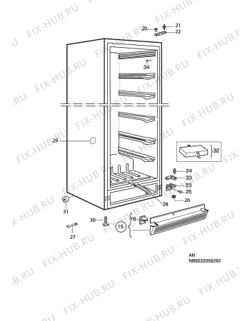 Взрыв-схема холодильника Aeg A3173-7GS - Схема узла C10 Cabinet